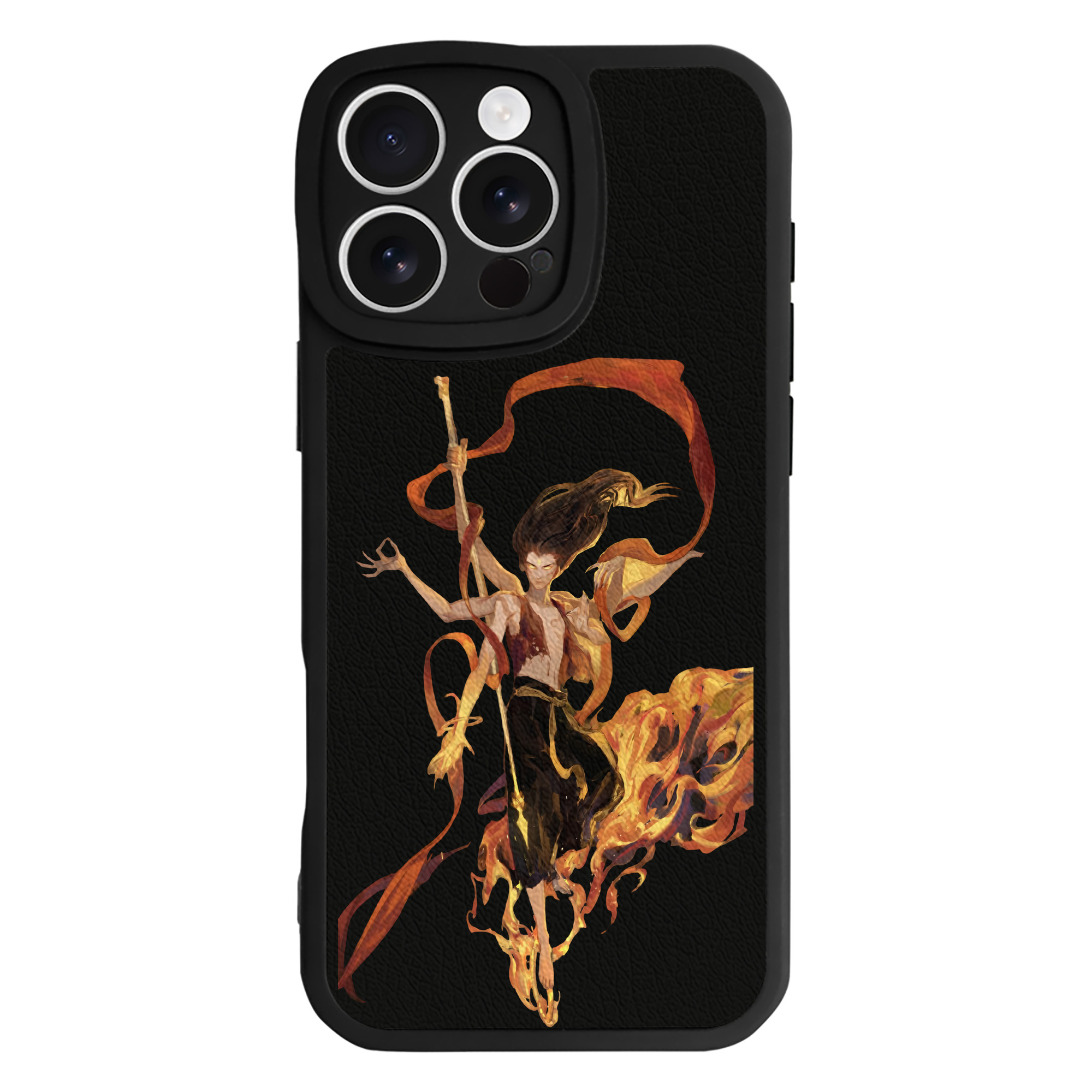 （画像用） Ne Zha 2 ナタ 魔童の大暴れ 【iPhone 16シリーズ対応】シリコンスマホケース（レザー調） 材質：シリコン